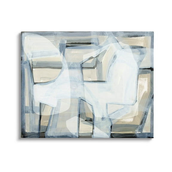 Stupell Industries Modern Layered Geometric Shapes Design Painting Gallery Wrapped Canvas Print Wall Art, Design by Cartissi