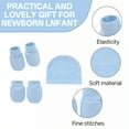 thumbnail image 3 of TELOLY 3 Pairs Baby Mittens,Foot Cover and Hat Baby Mittens Newborn,Newborn Mittens No Scratch, 3 of 6