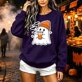 thumbnail image 4 of Enjoytime Womens Sweatshirts Halloween Print Long Sleeve Crew Neck Sweatshirts Fall Casual Funny Pullover Top, 4 of 4
