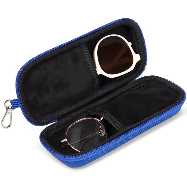 Estuche para anteojos Tangoner con doble carcasa rígida para 2 pares azul