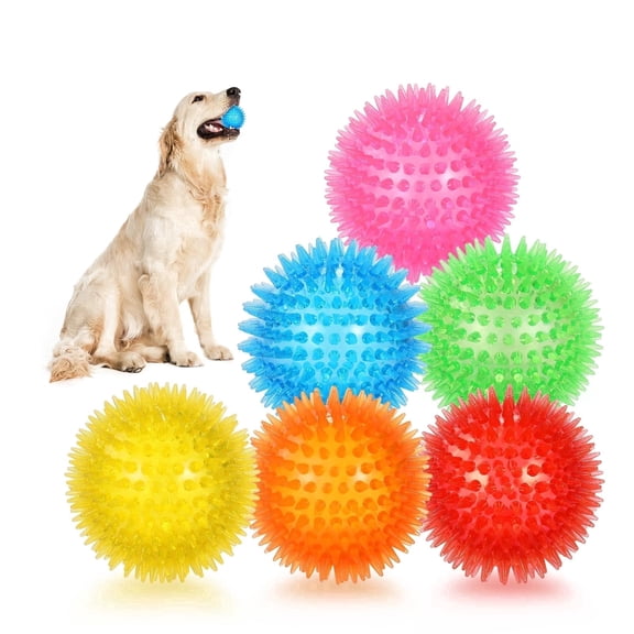 PETIZER 6 Pack 2.5”/6.5cm Durable Squeaky Dog Toy, Floating Interactive Fetch and Chew Toy for Puppy Teething, Small Medium Large Dogs