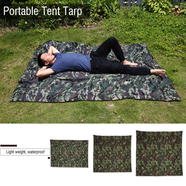 Camouflage Outdoor Portable Lightweight Rainproof Mat RainTent Tarp