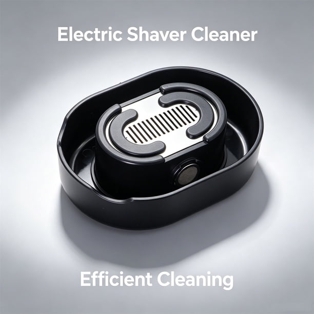 Cleaning Stand Safety Cleaning Bowl With Stainless Steel BrushShaving Cleaner For Men Black