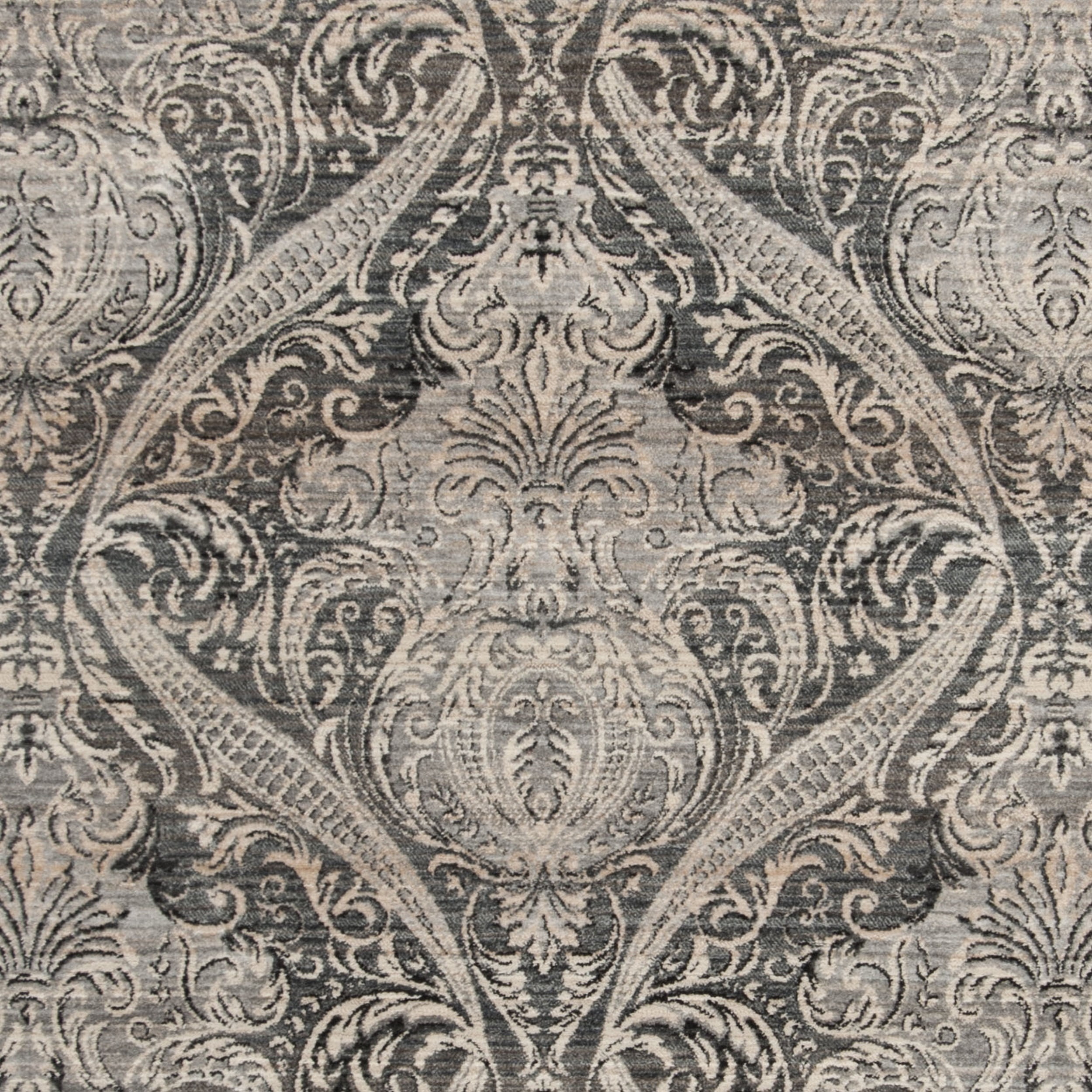 SAFAVIEH Vintage Persian Bear Geometric Polyester Area Rug, Grey/Charcoal, 6' x 9'