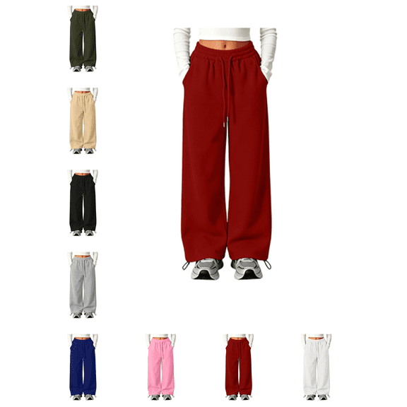 Busydd Boys Pants with Pockets 4-15 Years Elastic Waist Drawstring Straight Leg Sweatpants Casual Comfy Solid Color Joggers for Boys 4-5 Years