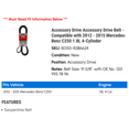 thumbnail image 2 of Accessory Drive Accessory Drive Belt - Compatible with 2012 - 2015 Mercedes-Benz C250 1.8L 4-Cylinder 2013 2014, 2 of 2