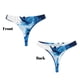 thumbnail image 3 of Fotbe Blue White Fluid Art Tanga Sin Costuras para Mujer con Estampado – Panties Invisibles, Transpirables y Cómodos para Uso Diario-Small, 3 of 6