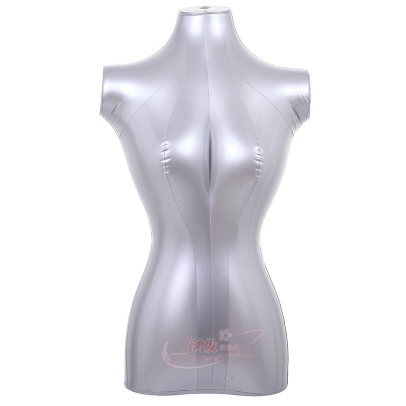 Torso Forms Extra-Large Inflatable Mannequin His & Her Special Silver 
