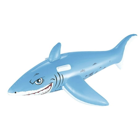 H2OGO! Great White Shark Rider Inflatable Pool Float, Constructed from high grade, pre-tested PVC material By (Best Way To Pass A Mouth Swab Test)
