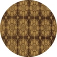thumbnail image 1 of Ahgly Company Indoor Round Abstract Brown Modern Area Rugs, 4' Round, 1 of 4