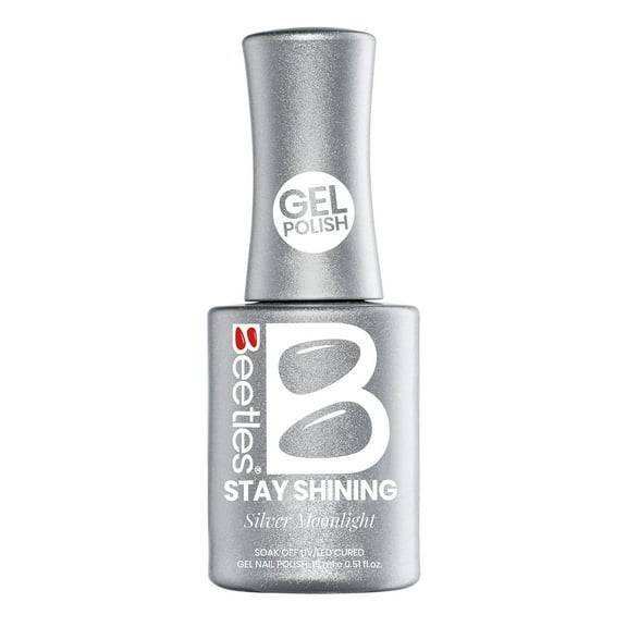 Beetles Stay Shining Collection Gel Nail Polish, Silver Moonlight, 0.51 fl oz