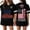 Black, variant on Usa Flag Tunics Women 1776-2026 Red White and Blue Short Sleeve V Neck Shirts Stars and Stripes 250th Anniversary Loose Tops M