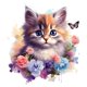 thumbnail image 1 of Pintura de diamante 5D DIY, kit de gato con taladro redondo completo, decoración del hogar, 30x30cm, 1 of 9
