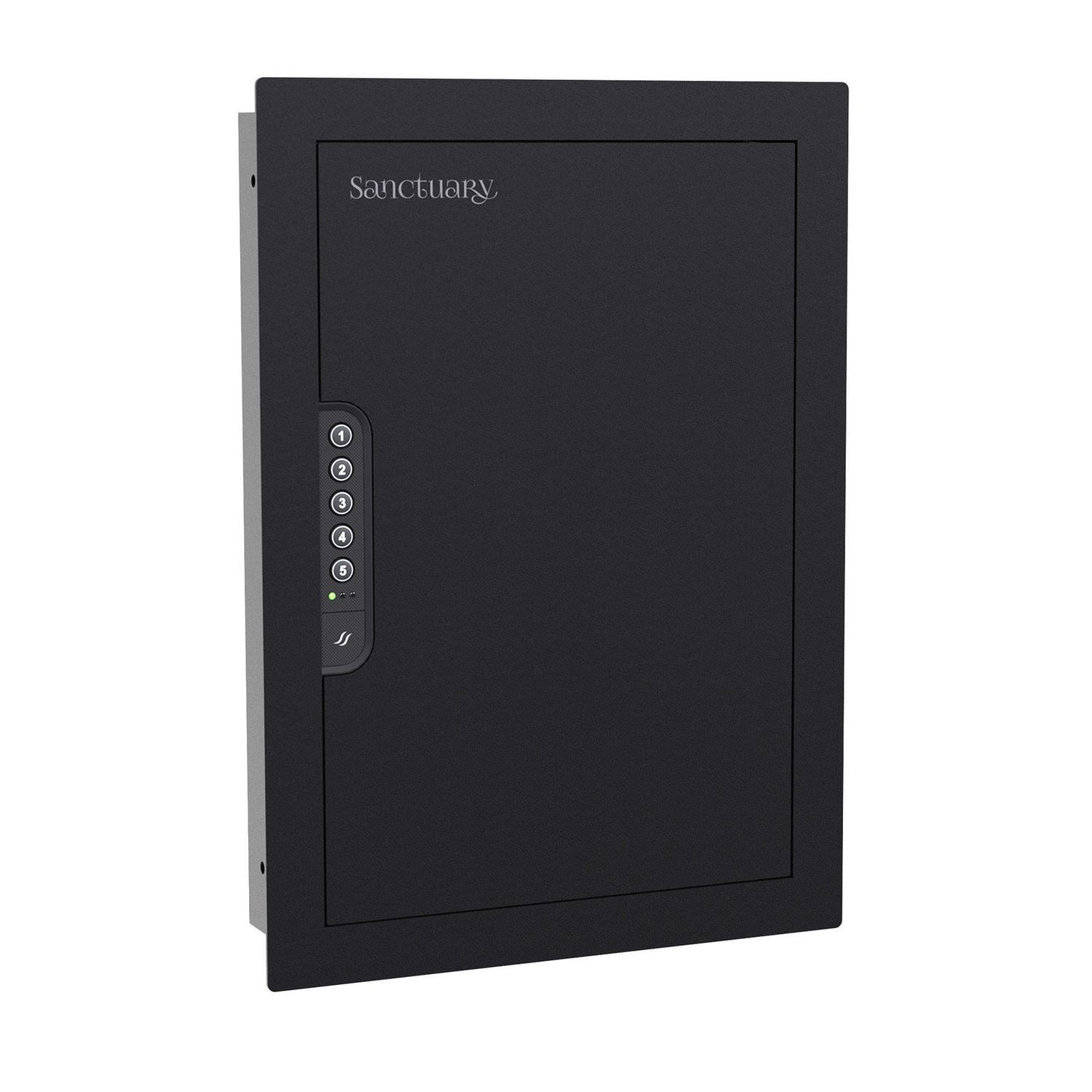 Sanctuary 21.8" Tall In-Wall Vault, Steel Vault, Designed To Mount For Home & Office With Electronic Lock, Black (0.49 Cu. Ft.) - SA-IWV-B