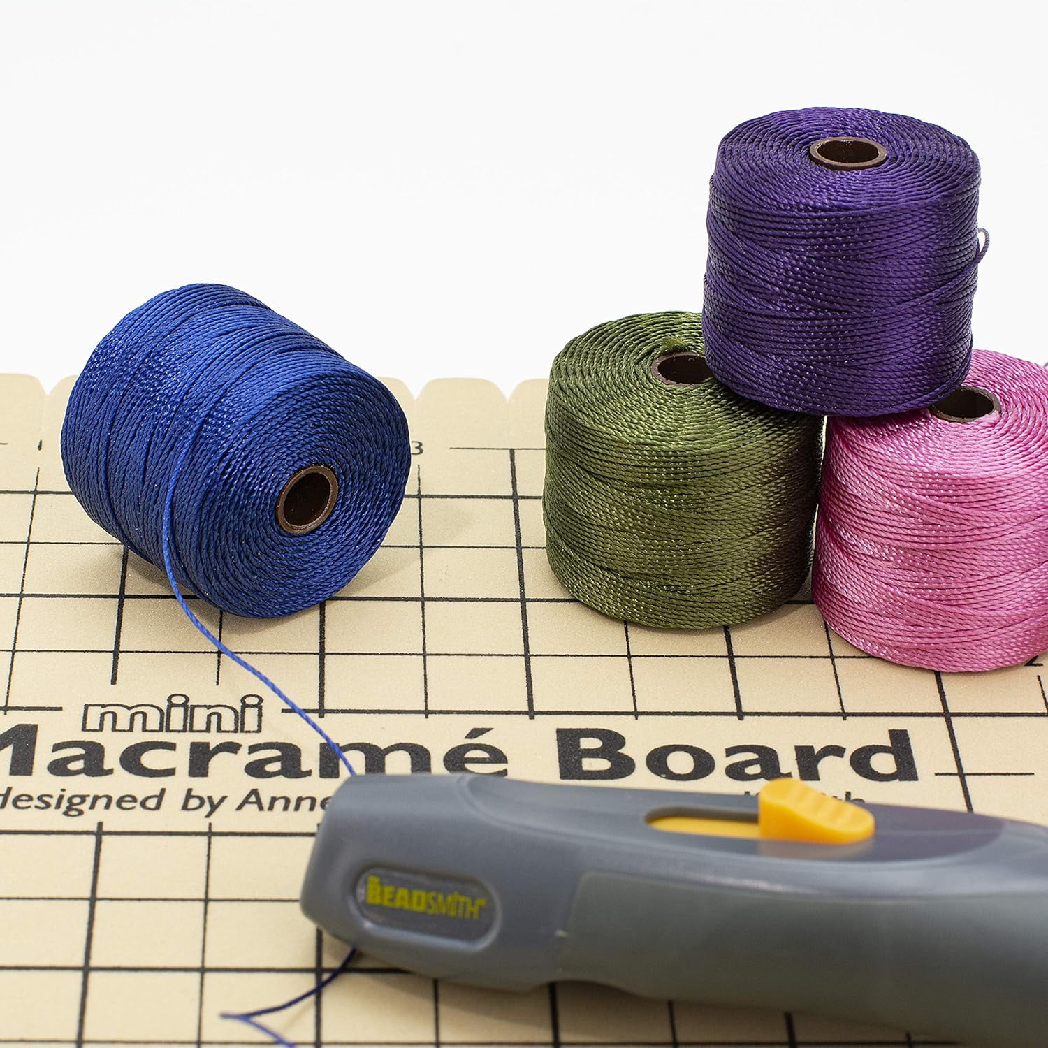 The Beadsmith S-Lon Bead Cord – .5 mm Twisted Nylon Cord for Stringing, 12-Pack, Gaskell Mix, TEX210, 77 Yards per Spool