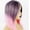 Pink, variant on Trendy Gradient Bob Wig - Medium-Parted Short Straight Hair for Fashion-Forward Styles