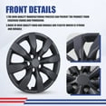 thumbnail image 5 of Wheel Rims Covers 16 inch 4 Pieces ,for 2014-2016 TOYOTA COROLLA Compatible with Steel Wheels and Snap on Installation Hubcaps ABS+PC Material (Matte Black Painted), 5 of 7