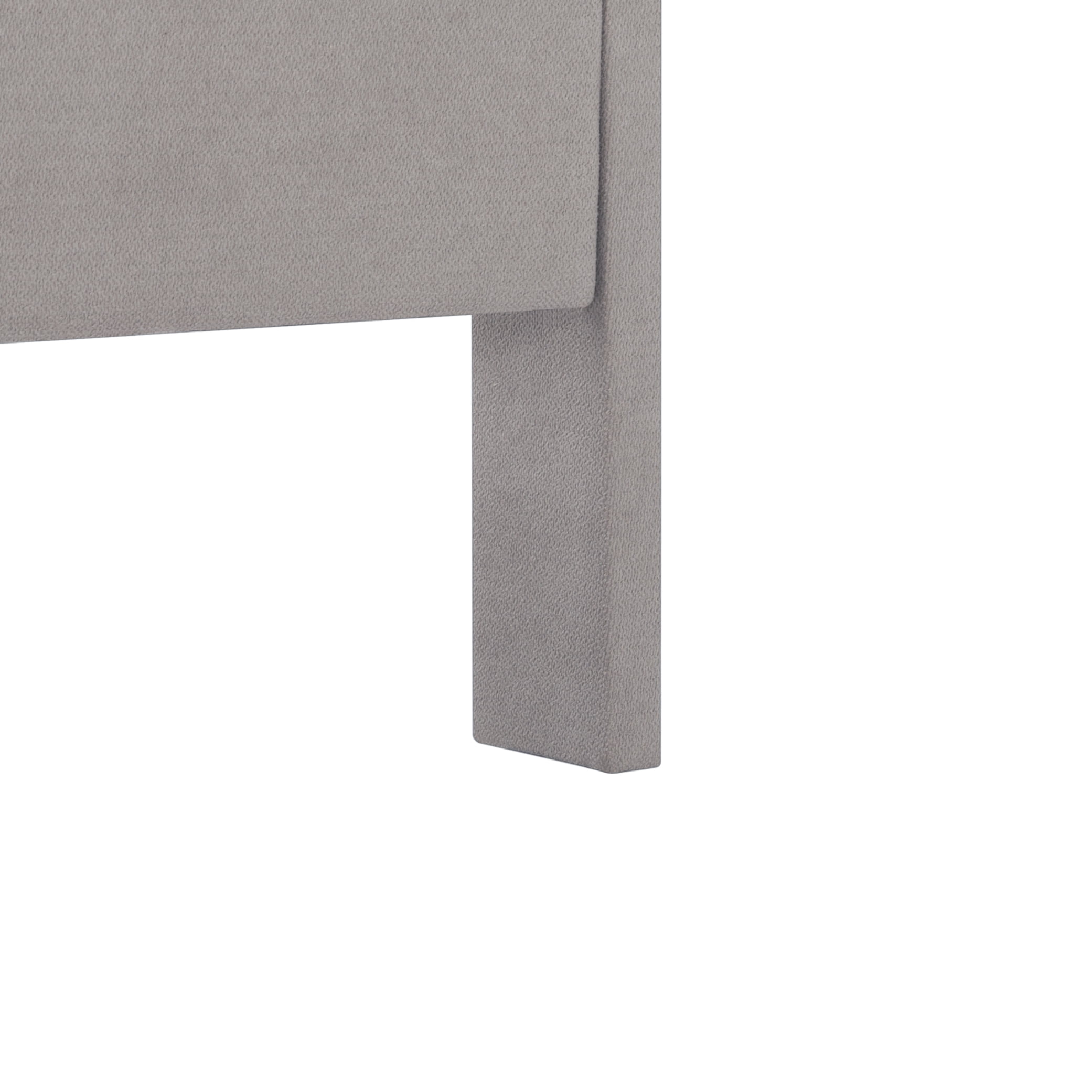 Gewnee Queen Size Bed Frame,Upholstered Platform Bed Frame with Linen Blend Headboard,Wood Platform Bed,No Box Spring.Light Grey