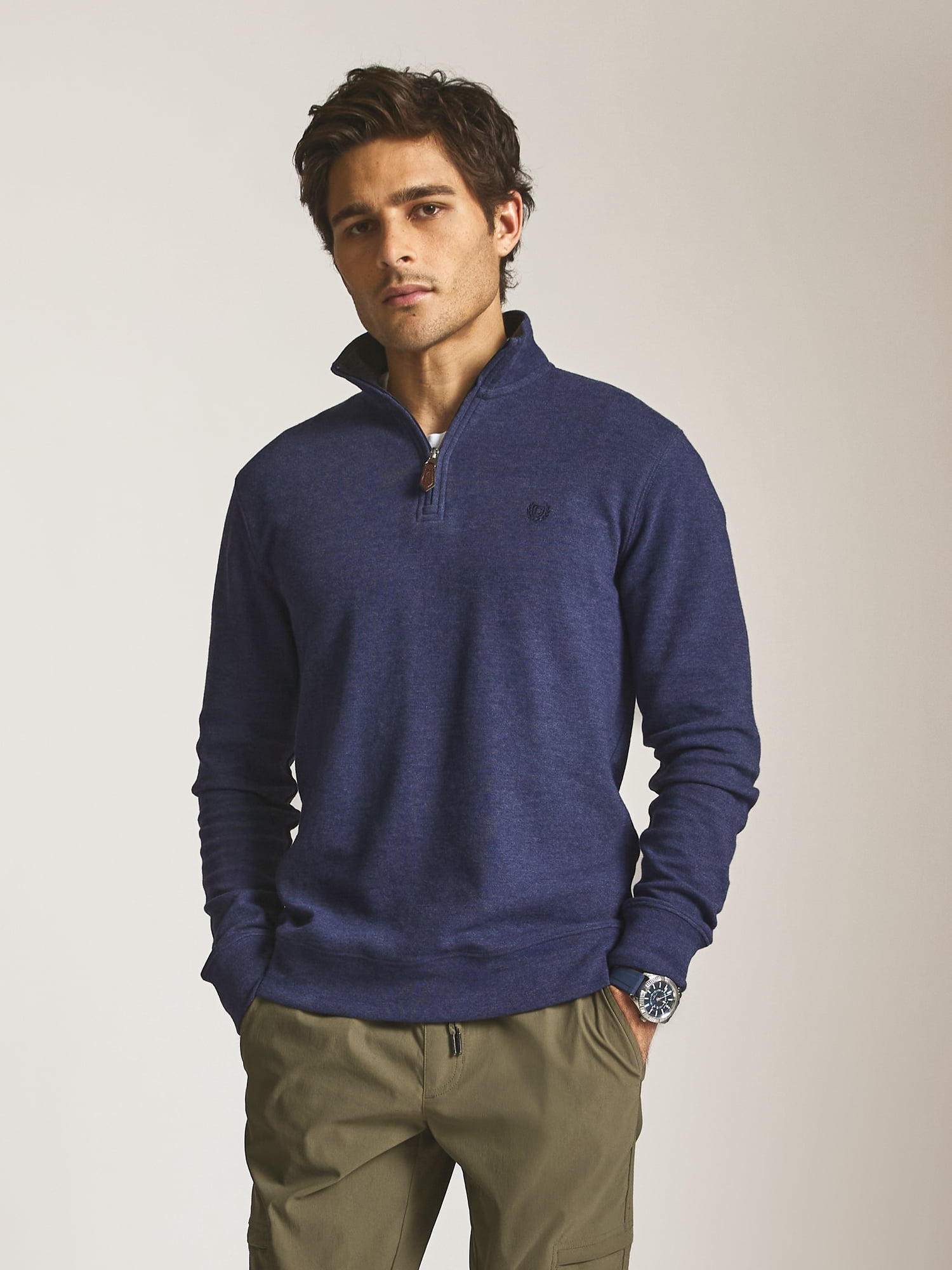 Chaps Men’s and Big Men’s Riverstone Quarter Zip Sweater, Sizes S–2XL