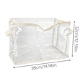thumbnail image 3 of Extra Large Clear Zipper Storage Bin with Carry Handles, Foldable Fabric Storage Container, Closet Under Bed Organizer for Bedding, Seasonal Clothes, Blankets, Household Textiles, 3 of 4