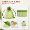 thumbnail image 3 of 50 Pcs Organza Bags 3x4 Inch, Gift Bags Small Size Mesh Bag Drawstring for Candy Jewelry Packaging Fruit Protection Easter Mother's Day(Green), 3 of 6