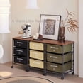 thumbnail image 3 of Gabinete de almacenamiento con cajones de estilo industrial, móvil con ruedas, escritorio de ordenador, gabinetes para sala de estar, armario de almacenamiento, organizador de habitación, 3 of 4
