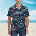 thumbnail image 5 of Uemuo Merry Christmas Printed Regular Fit Short Sleeve Casual Hawaiian Shirt for Men,Aloha shirt,Tropical shirt,Floral print shirt,Vacation Beach shirt-Small, 5 of 9