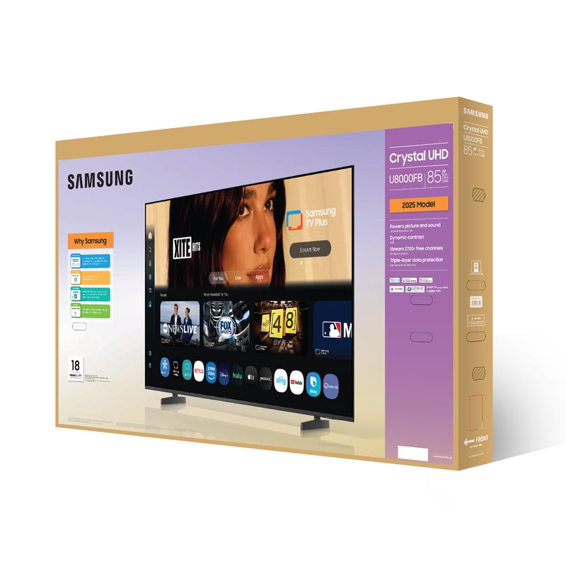 Samsung 85" Class U8000H Series Crystal UHD 4K UHD Samsung Vision AI Companion Smart Tizen TV 2026 - UN85U8000HFXZA gallery view