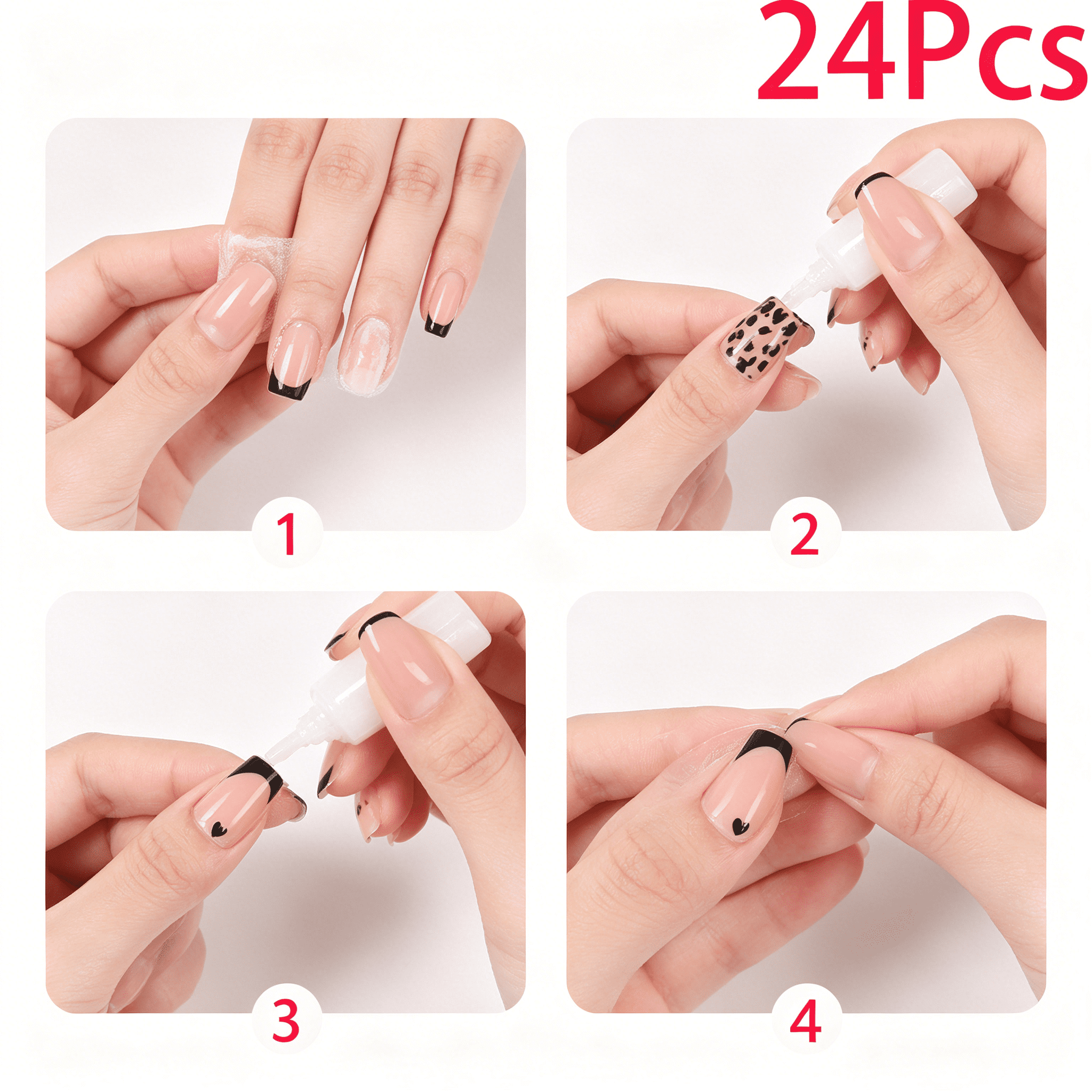 RAGUPEL 2026 New French Tip Press on Nails Short Almond Shape Short Nail Tips Safe Abs Press on Nails Short Almond Style7 for Quick Styling Special Occasions Home Use Diy Manicures