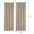 thumbnail image 4 of Cortinas semitransparentes con varilla, color beige, medidas 100x130 cm, paquete de dos piezas., 4 of 6