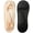 Black+nude, variant on 2 Pairs 3D Padded Women's No Show Nylon Socks Sponge Cushion Liner