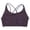 E11-Purple, variant on Womens Adjustable Spaghetti Straps Sports Bra Square Neck Wireless Padded Workout Yoga Crop Tops E12-Black L