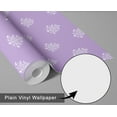 thumbnail image 6 of S4Sassy Peel and Stick Wall Covering, Floral Buti Print Removable - Asian Style Walls Mural, Instant Wall Makeover for Bathroom, Closet Interior - Self-Adhesive Wallpaper Vinyl - Purple, 25"x360", 6 of 9