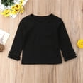 thumbnail image 4 of Kiapeise Toddler Baby Kids Girl Cotton Long Sleeve Solid Tee Tops T-Shirt Clothes, 4 of 5