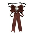thumbnail image 3 of freneci Women Bow Tie for Ladies, Girl ,Adjustable Shirt Neck Ribbon, Versatile Neck Tie Deep Coffee, 3 of 8