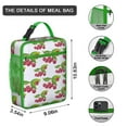 thumbnail image 3 of Sac à Lunch Cerise – Motif de Fruits Cerises Rouges Mignon Design Esthétique pour Amateurs de Cerises Illustration d'Art de Bonbons Rose Doux Sac Isotherme Réutilisable, 3 of 5