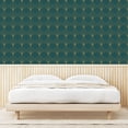 thumbnail image 3 of Ambesonne Art Deco Peel & Stick Wallpaper for Home, Teal Vintage Line Shells, 13"x100", Teal and Sand Brown, 3 of 5