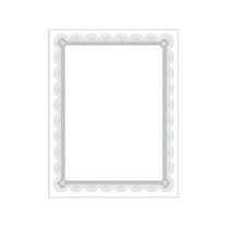 Premium Certificates White, Spiro Silver Foil Border, 66 lb,  8,5 x 11, 15/Pack