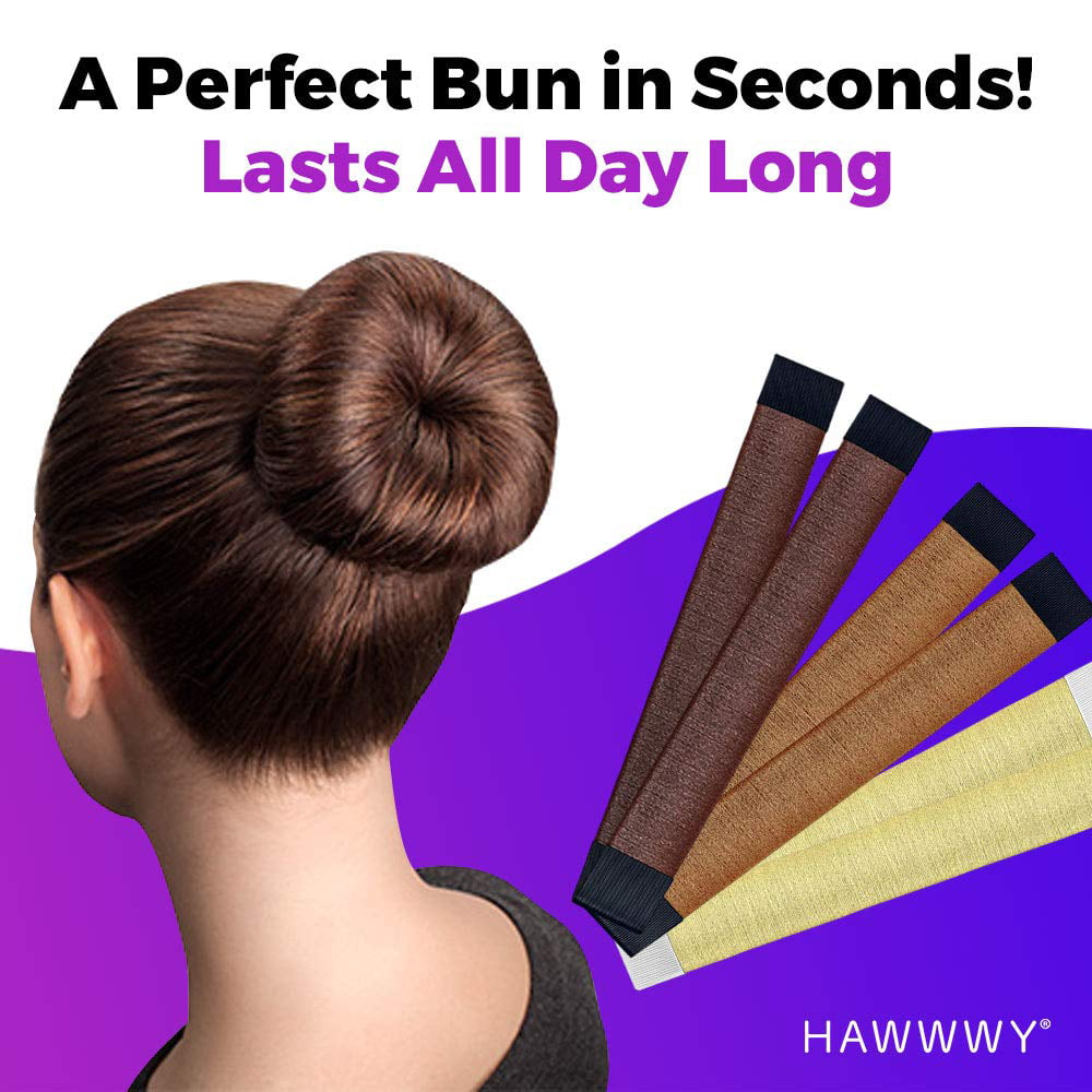 Buy Donut Hair Bun Maker Pieces, Teenitor Ring Style Bun Maker Set With Hair  Bun Makers (1 Extra-large, Large, Medium And Small), Pieces Hair Elastic  Bands, 20 | 3pc Magic Roll Tool