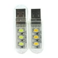 thumbnail image 3 of 2 Pcs Mini Lampe de Nuit Portable Lumineuse 3 LED USB (Blanc), 3 of 5