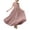 Pink, variant on AHTJRT Bridesmaid Flower Dress for Girl V Back Bowknot Dresses A-Line Crewneck Sleeveless Cute Elegant Wedding Party Gowns Silver 3-4 Years