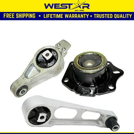 Fits 2003-2009 Chrysler PT Cruiser 2.4L Turbocharged Motor Mount Set 3pcs