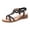 Black, variant on Rokment Women's Sparkling Rhinestones Wedge Heels Slingback Dressy Sandals Indian Bride Wedding Bling Elastic Ankle Strap Slip on Mid Heels Summer Dress Shoes Black Size 6
