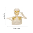 thumbnail image 3 of JHyouerji LED Figurine Prop,Light Up Skeleton LED Figurine Prop,White Compact Glowing Skull Tabletop Ornament for Haunted House Indoor Yard Halloween Party Mantel Decor, 3 of 7