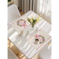 thumbnail image 5 of Happy Easter Placemats Set of 4, Rabbits Bows Spring Tulips Eggs Retro Placemats for Dining Table, Place Mats for Kitchen Tabletop, Waterproof Wipeable Dining Table Mats Set, 5 of 9