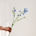 thumbnail image 1 of Nvzi 6 piezas de flores artificiales de tacto real, flores falsas para decoración del hogar, oficina, boda, arreglo de ramo de flores artificiales para decoración (azul oscuro, 23,6 pulgadas de largo), 1 of 5