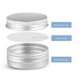 thumbnail image 3 of 144 Piezas Latas de 1 Onza Latas de Aluminio Plateado Latas de Aluminio Redondas con Tapa de Rosca Latas con Tapa de Rosca Recipientes con Tapa de Rosca, 3 of 8
