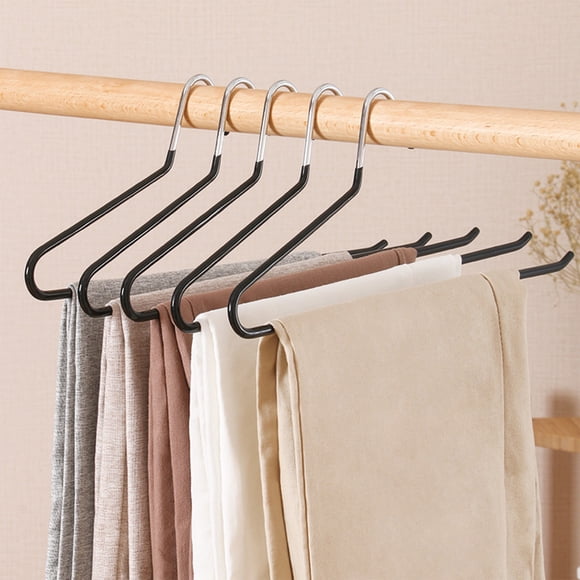 Todaioua Pants Hangers Non Slip - Open Ended Pants and Jean Hangers for Closet - Space Saving Clothes Hanger - Strong, Durable, Metal Pant Hangers