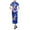C-Blue14, variant on Women Cheongsam Long Dress Short Sleeve Slim Fit Maxi Dress Floral Silk Stand Collar Side Slit Bodycon Qipao Retro Elegant Trendy Dresses