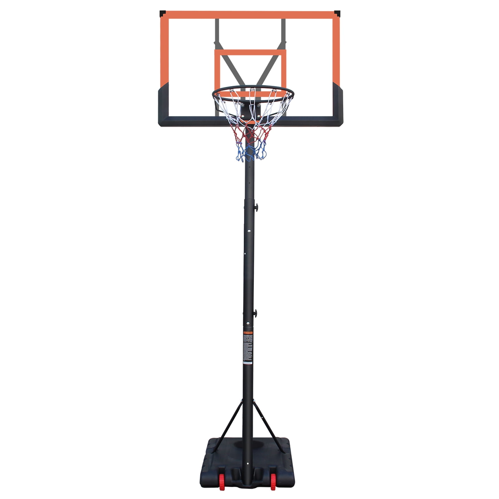 Basketball Hoop Basketball Hoop 5.73-10FT Height Adjustable Portable Basketball Goal for Indoor Outdoor Basketball Stand 44in Backboard with Wheels Orange,Basketball Goal